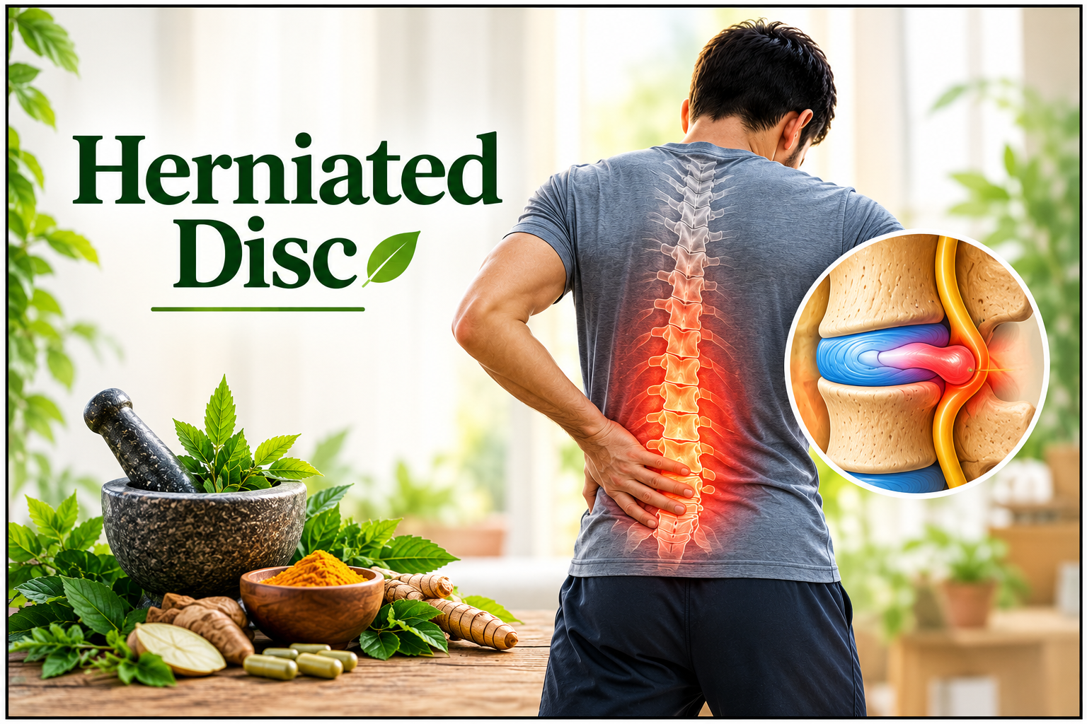 Herniated Disc & Ayurveda: Herbs, Diet and Lifestyle Guide