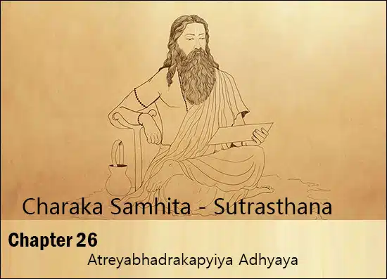 Charak Samhita – Sutrasthana – Chapter 26 (Atreyabhadrakapyiya Adhyaya)